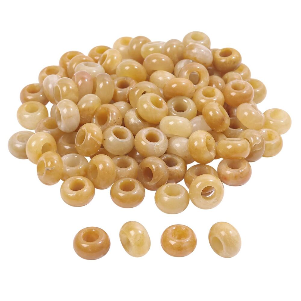 3406 25Pcs Large Hole 5-6mm Rondelle Gemstone European Bead for Charm